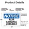 Signmission Rear Entrance Available, 14 in W x Rectangle, Plastic OS-2PACK-NS-P-1014-L-17989 - alternate 5